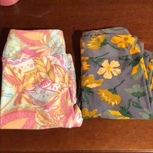 2 Pairs LuLaRoe leggings kids size S/m